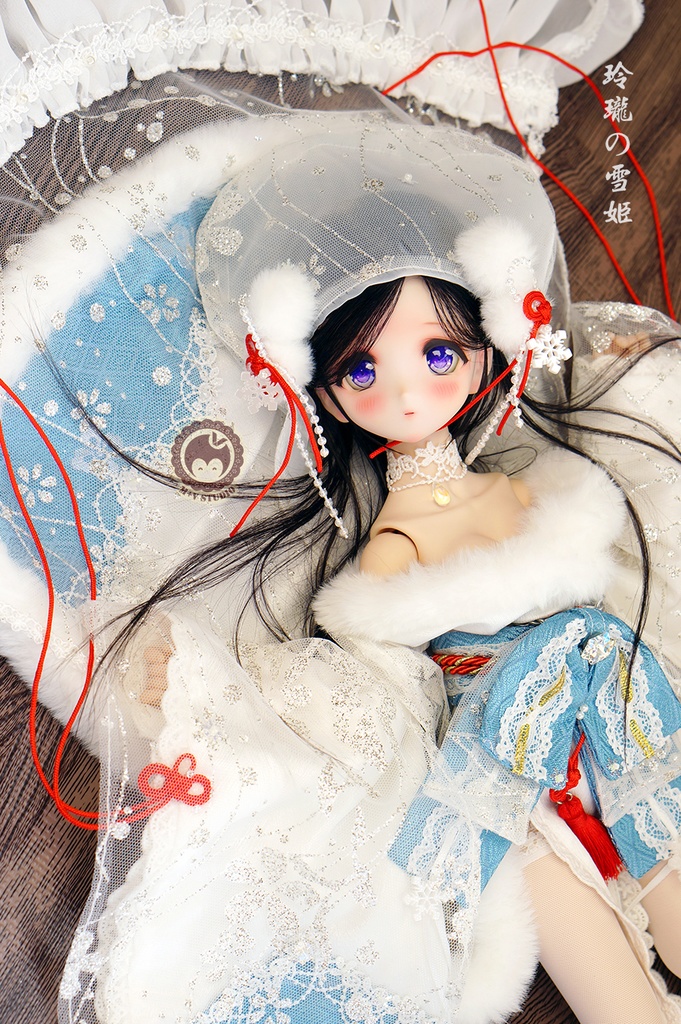 喵屋【玲珑の雪姬】SDM,MDD 4分BJD用和服10点限量