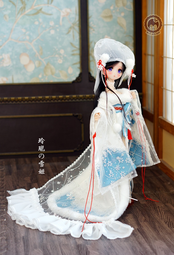 喵屋【玲珑の雪姬】SDM,MDD 4分BJD用和服10点限量