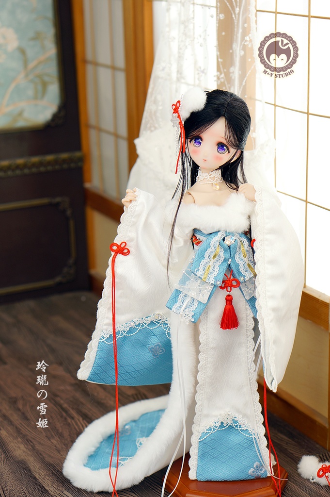 喵屋【玲珑の雪姬】SDM,MDD 4分BJD用和服10点限量