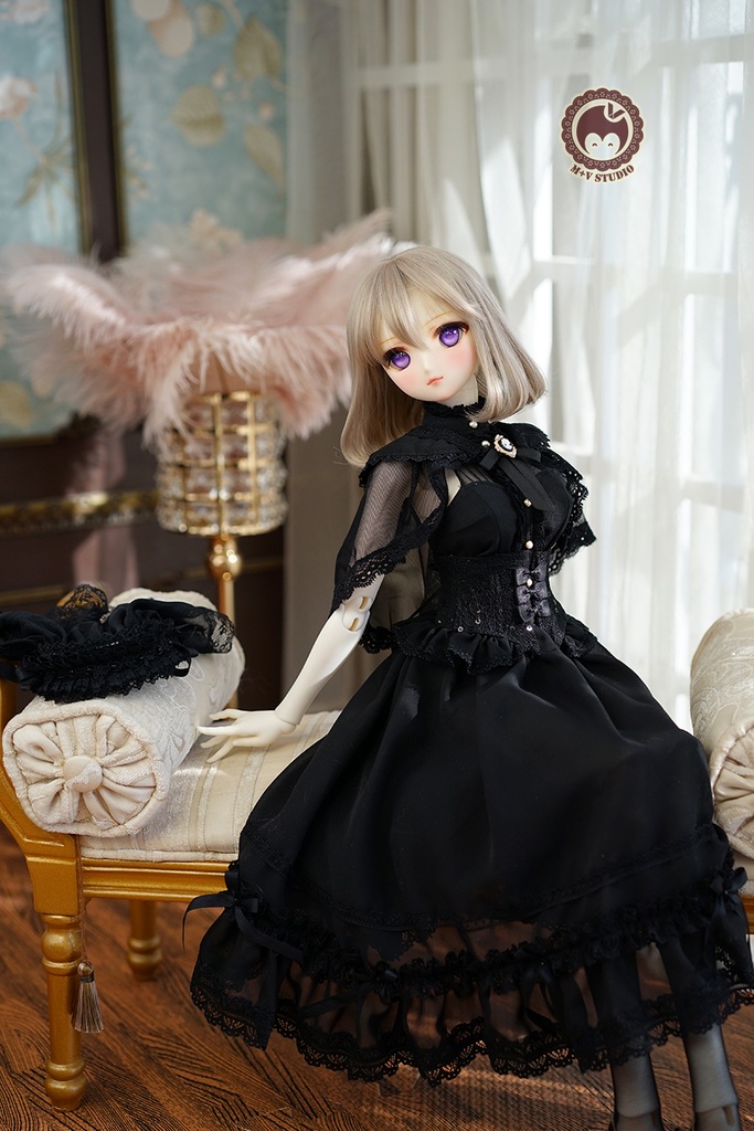 【妹のプリンセスドレスです】1/3 DD/DDDY,SDGR/UFDOLL/AS58/62ド-ル用洋服7点