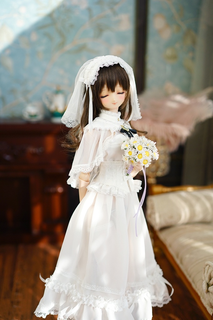 【妹のプリンセスドレスです】1/3 DD/DDDY,SDGR/UFDOLL/AS58/62ド-ル用洋服7点