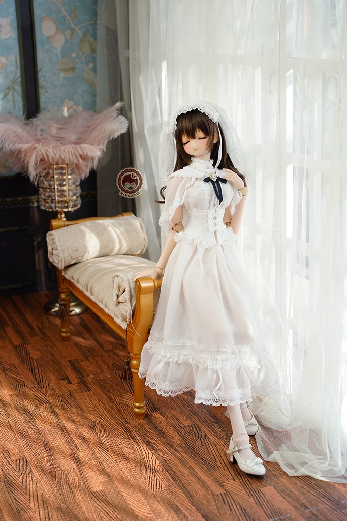 【妹のプリンセスドレスです】1/3 DD/DDDY,SDGR/UFDOLL/AS58/62ド-ル用洋服7点