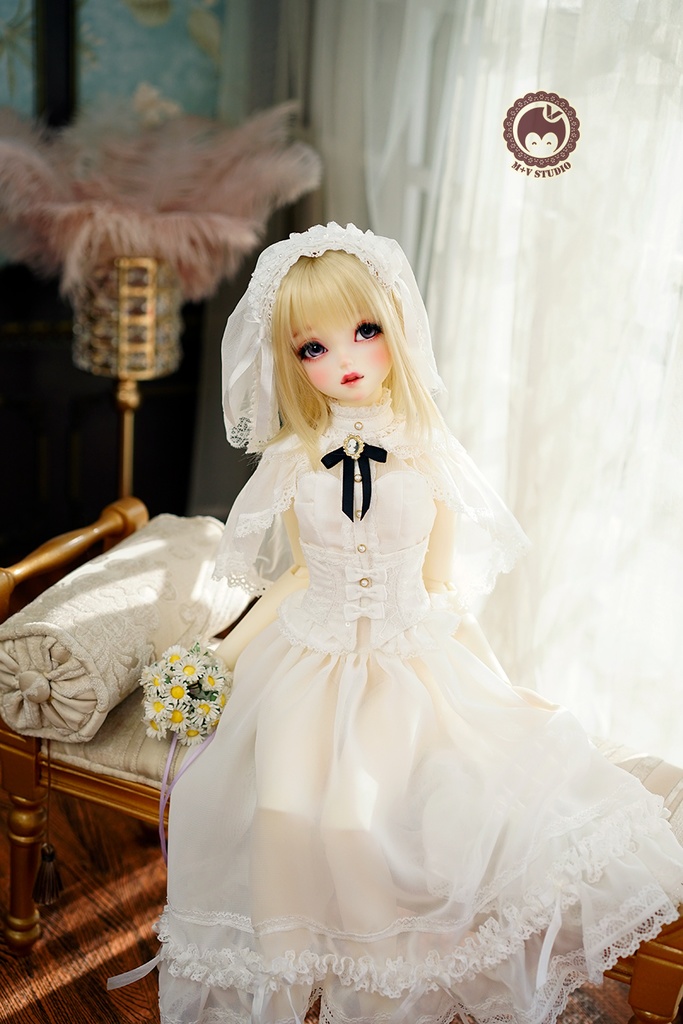 【妹のプリンセスドレスです】1/3 DD/DDDY,SDGR/UFDOLL/AS58/62ド-ル用洋服7点