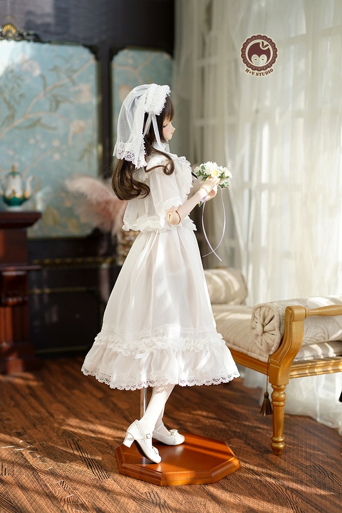 【妹のプリンセスドレスです】1/3 DD/DDDY,SDGR/UFDOLL/AS58/62ド-ル用洋服7点