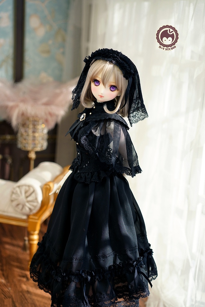 【妹のプリンセスドレスです】1/3 DD/DDDY,SDGR/UFDOLL/AS58/62ド-ル用洋服7点