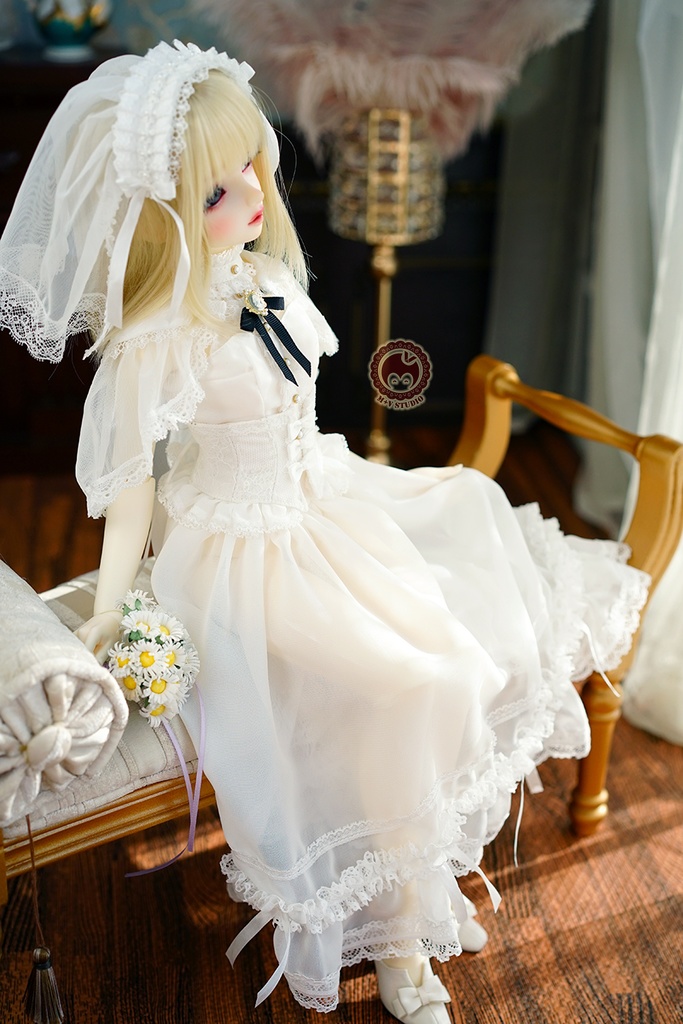 【妹のプリンセスドレスです】1/3 DD/DDDY,SDGR/UFDOLL/AS58/62ド-ル用洋服7点