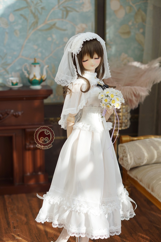 【妹のプリンセスドレスです】1/3 DD/DDDY,SDGR/UFDOLL/AS58/62ド-ル用洋服7点