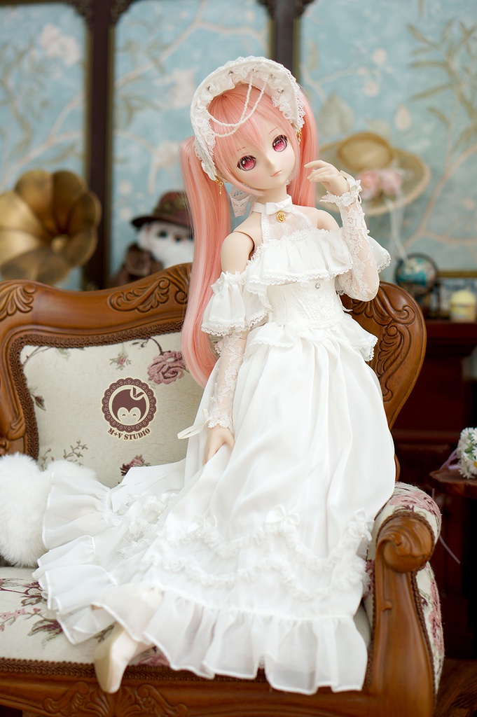 【喵屋】1/3BJD DD(SS/S/M/L)DDDY,SDGR女,AS58ド-ル用洋服7点セット