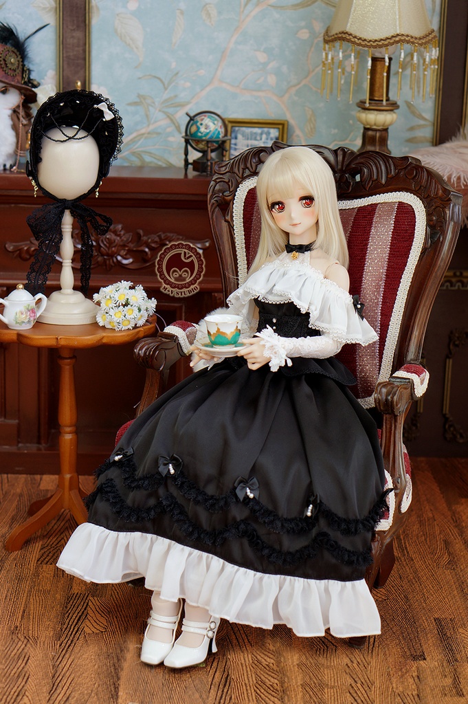 【喵屋】1/3BJD DD(SS/S/M/L)DDDY,SDGR女,AS58ド-ル用洋服7点セット