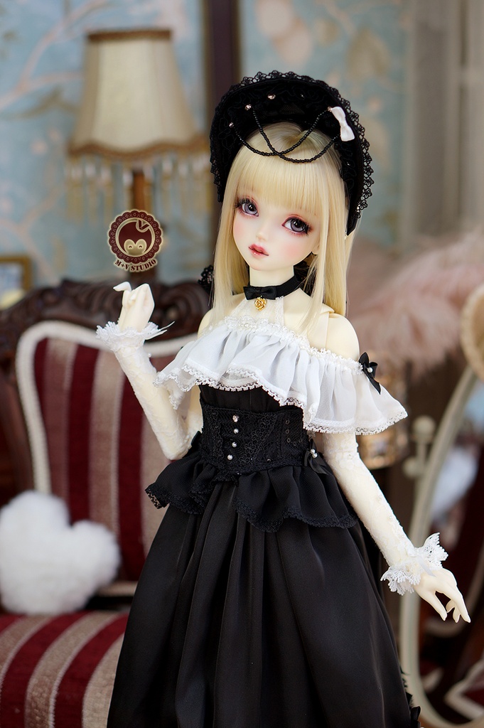 【喵屋】1/3BJD DD(SS/S/M/L)DDDY,SDGR女,AS58ド-ル用洋服7点セット