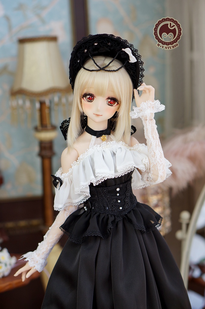 【喵屋】1/3BJD DD(SS/S/M/L)DDDY,SDGR女,AS58ド-ル用洋服7点セット