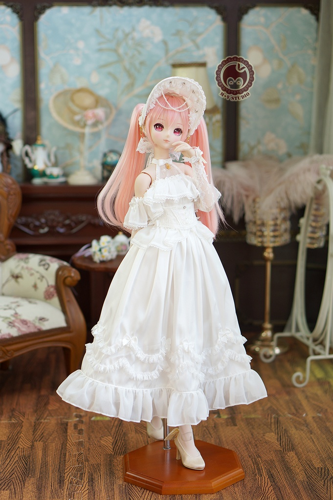 【喵屋】1/3BJD DD（SS/S/M/L）DDDY,SDGR女,AS58ド－ル用洋服7点セット