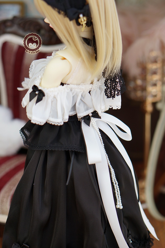 【喵屋】1/3BJD DD(SS/S/M/L)DDDY,SDGR女,AS58ド-ル用洋服7点セット