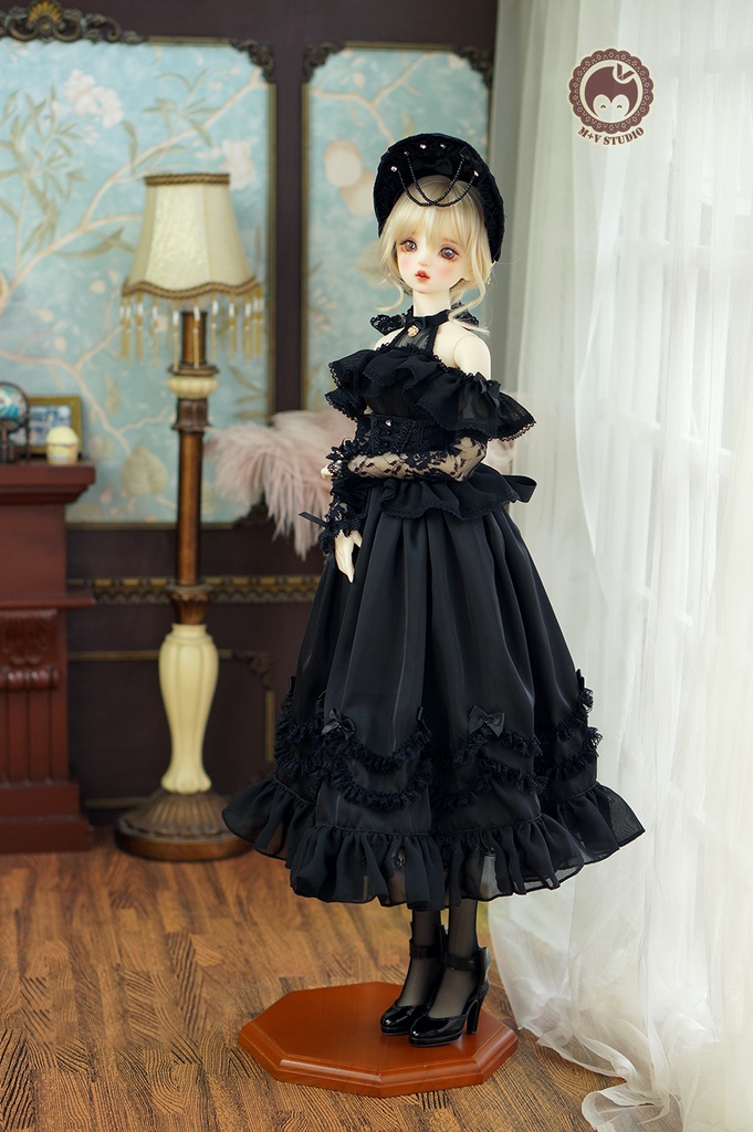 【喵屋】1/3BJD DD(SS/S/M/L)DDDY,SDGR女,AS58ド-ル用洋服7点セット