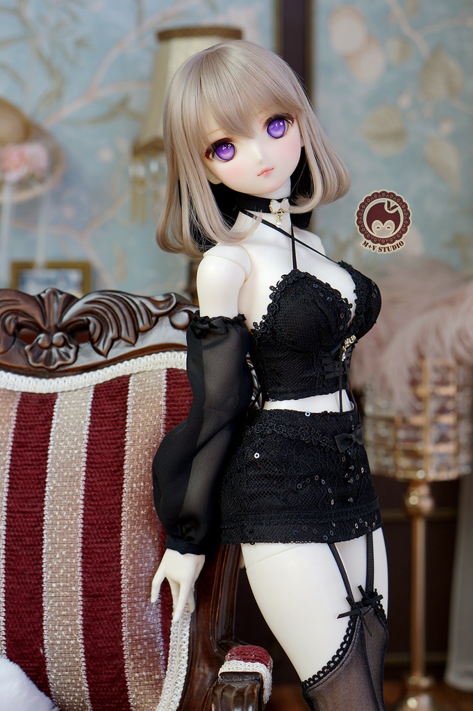【喵屋】+恶魔爱神+1/3BJD DD(SS/S/M/L)DDS,SDGR女,AS58ド-ル用洋服7点セット