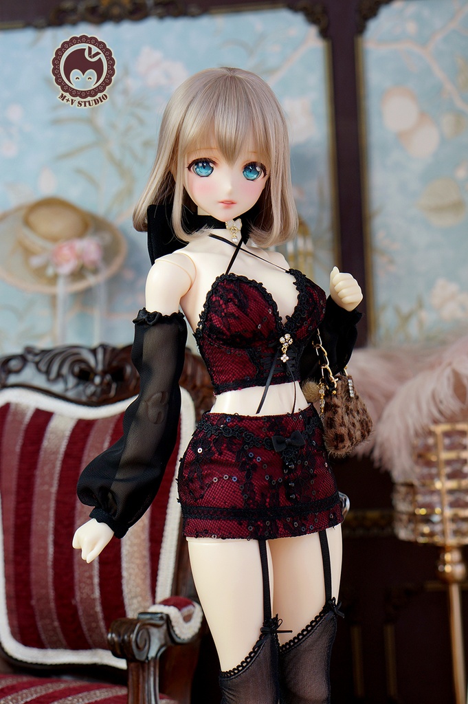 【喵屋】+恶魔爱神+1/3BJD DD(SS/S/M/L)DDS,SDGR女,AS58ド-ル用洋服7点セット