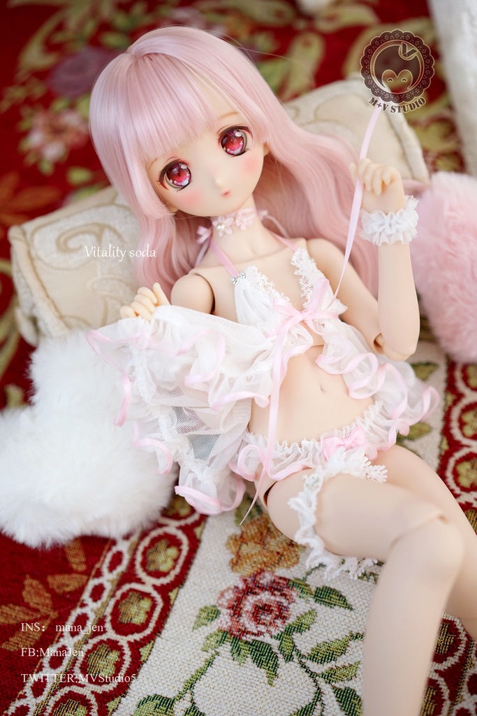 -Treasure-総レースベビードール,パジャマDDP MDD MSD SDM 1/4BJD