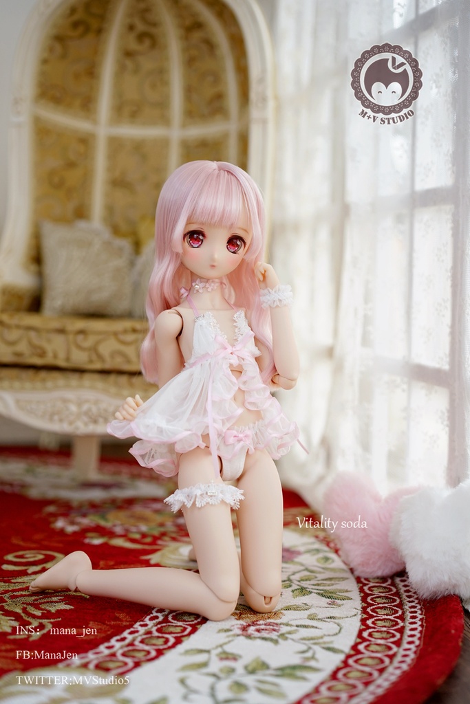 -Treasure-総レースベビードール,パジャマDDP MDD MSD SDM 1/4BJD
