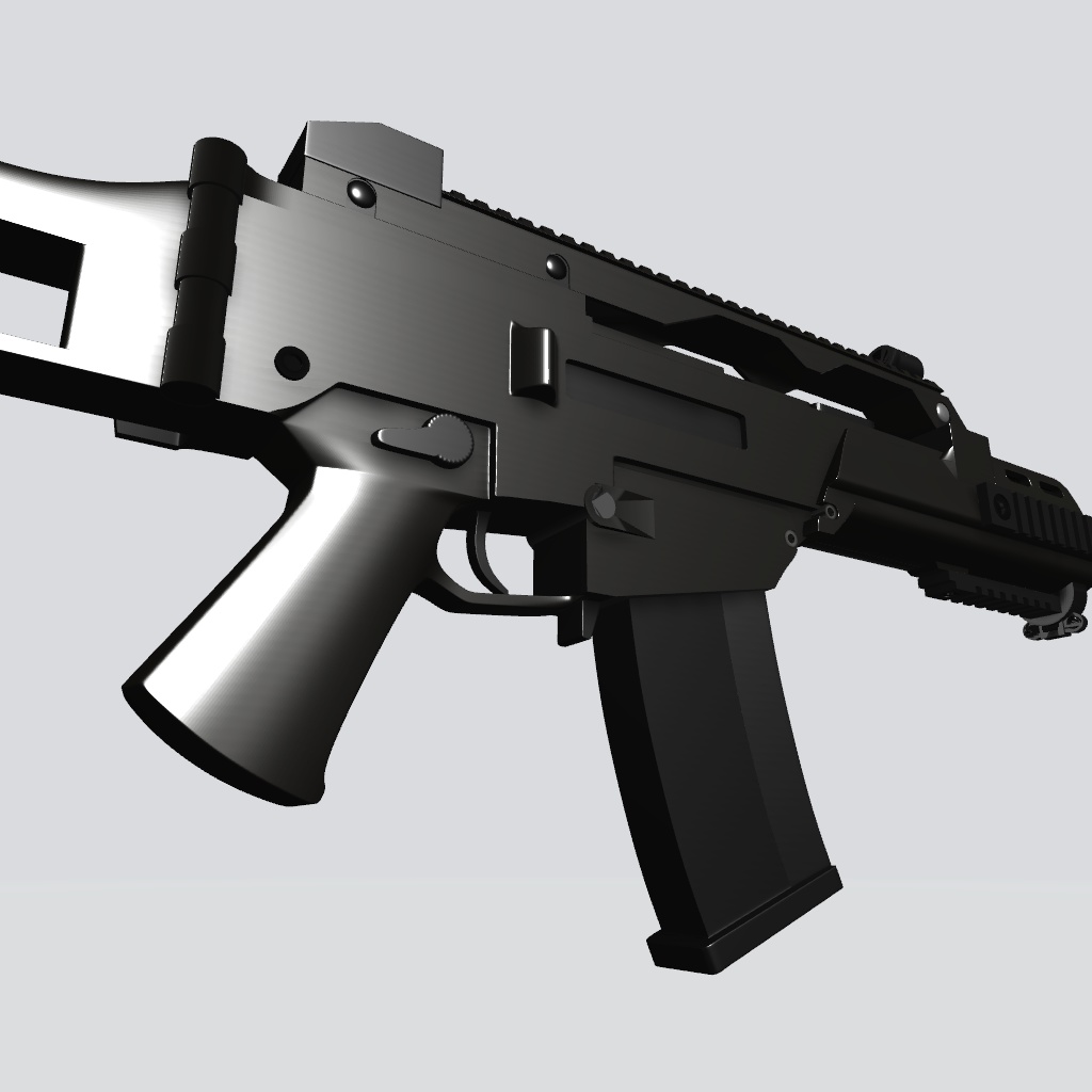 G36C【3Dモデル・ハイ&ローポリセット】