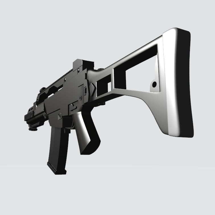 G36C【3Dモデル・ハイ&ローポリセット】