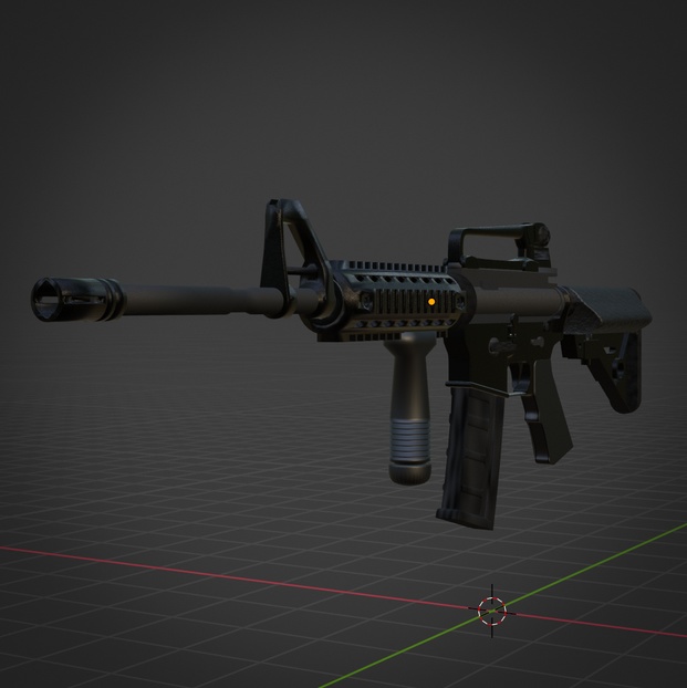 M4A1【3Dモデル・ハイ&ローポリセット】