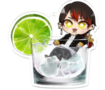 【B:お面無】神風ルキ-アクリルキーホルダー