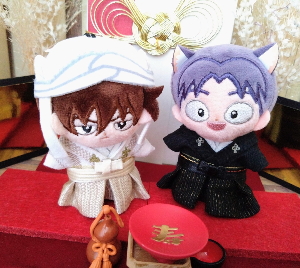 *袴・黒/白* ほわぬい用婚礼衣装