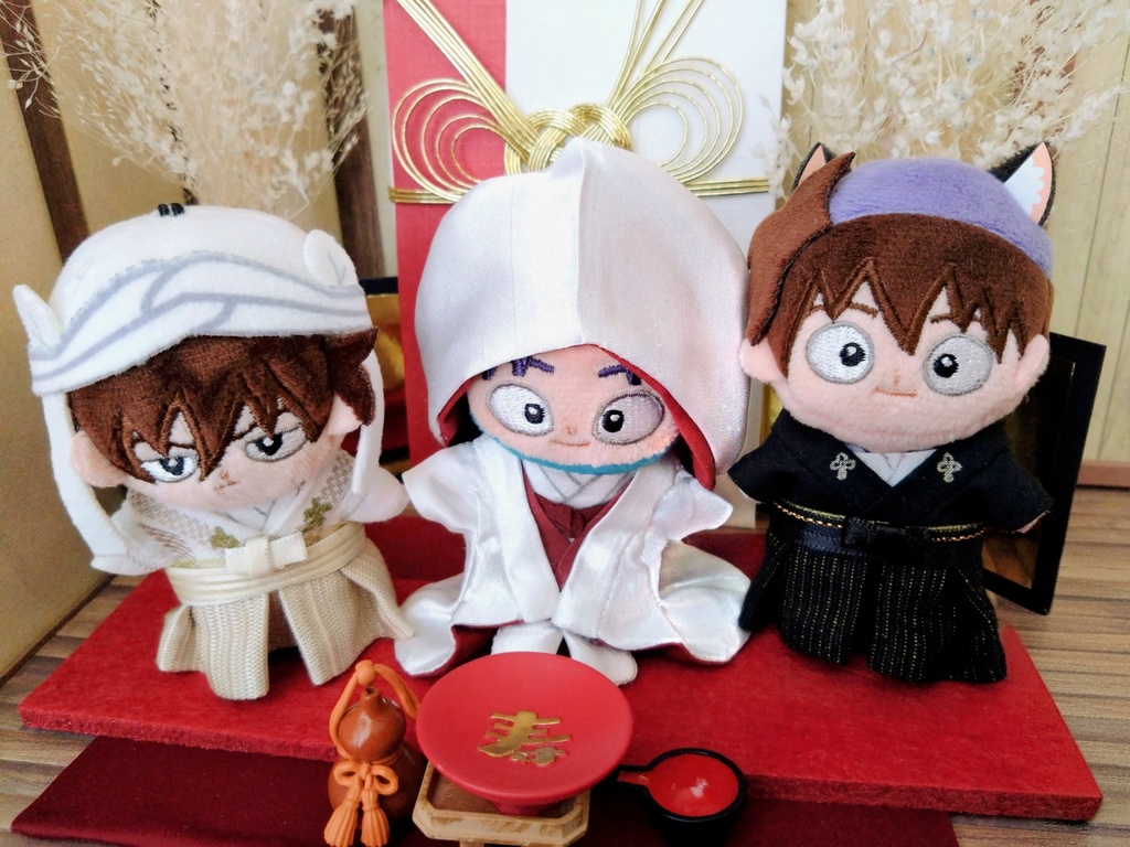 *袴・黒/白* ほわぬい用婚礼衣装