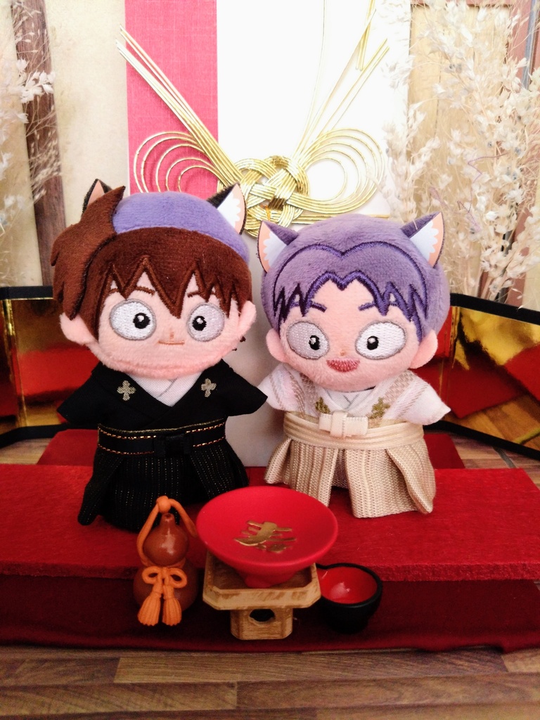 *袴・黒/白* ほわぬい用婚礼衣装