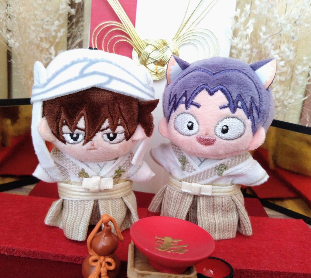 *袴・黒/白* ほわぬい用婚礼衣装