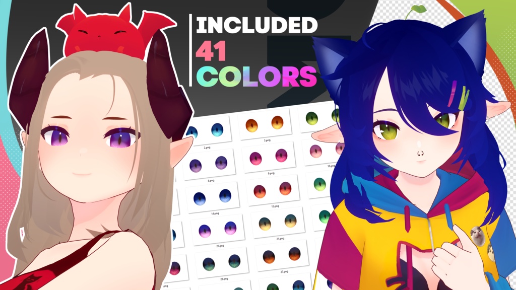 [Vroid Texture] Cat eye set
