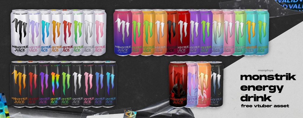 FREE ENERGY DRINKS PACK | Vtuber materials | Free vtuber assets