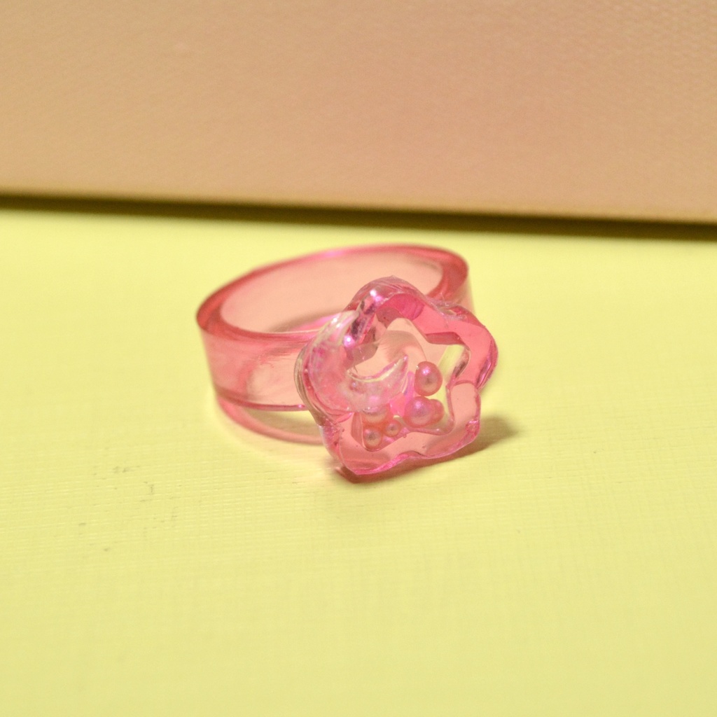 シャカシャカレジン推し色リング星形【PINK】