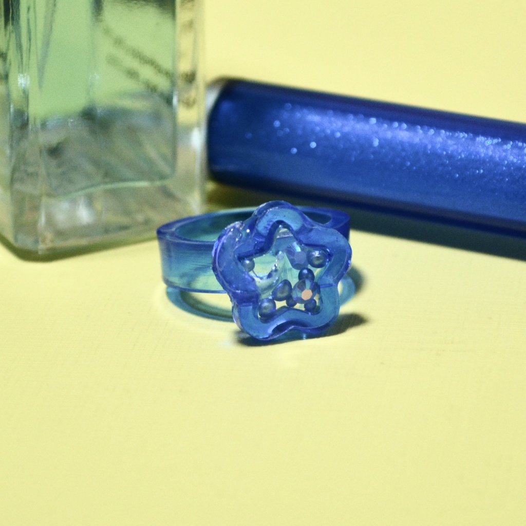 シャカシャカレジン推し色リング星形【BLUE】