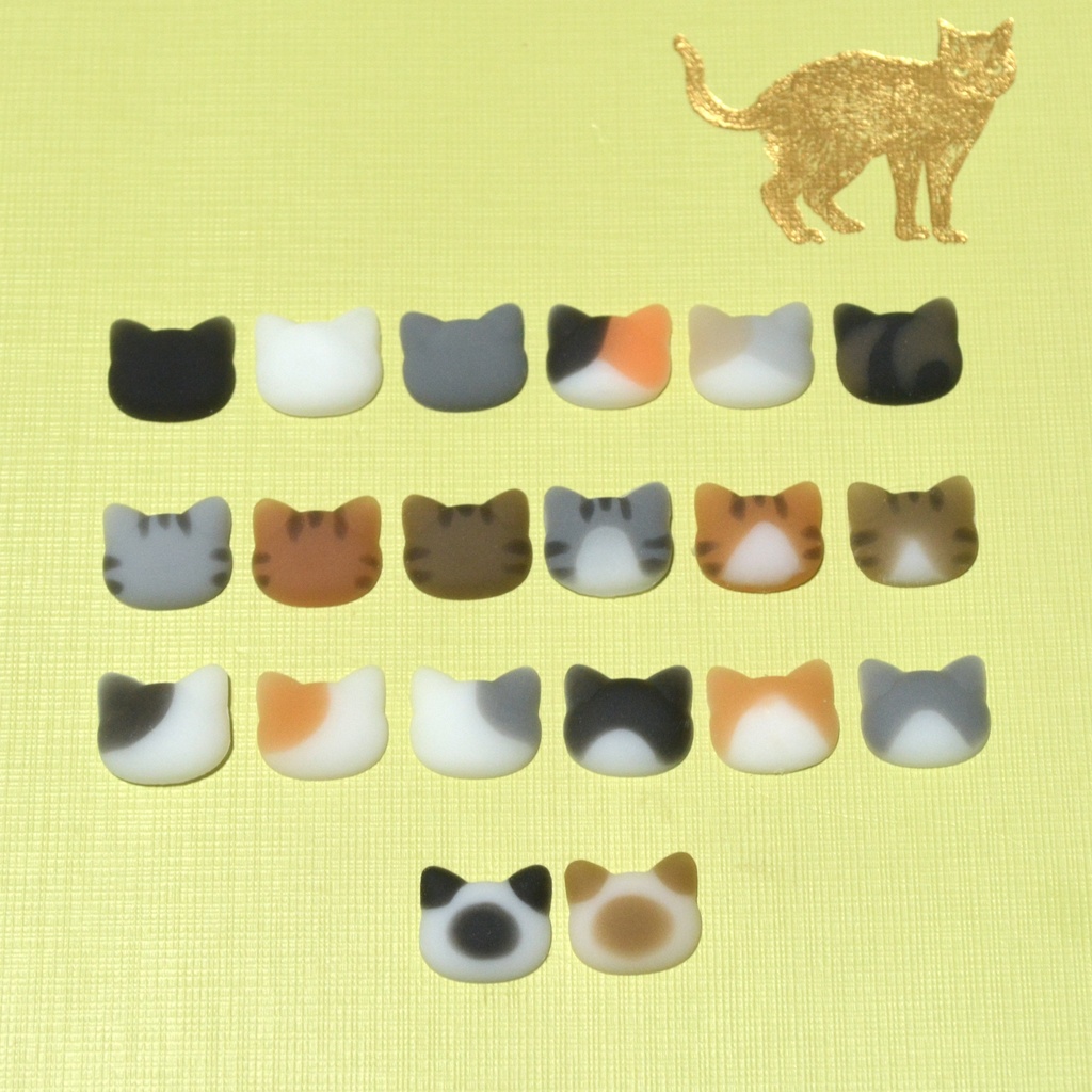 おめかしにゃんこのブチ猫リング【選べるリング】ゴールドorシルバー【フリーサイズ】