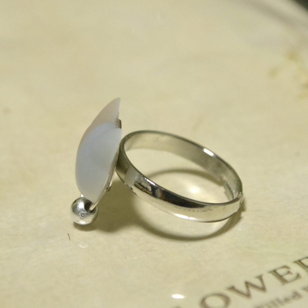 おめかしにゃんこのパステル三毛猫リング【選べるリング】ゴールドorシルバー【フリーサイズ】