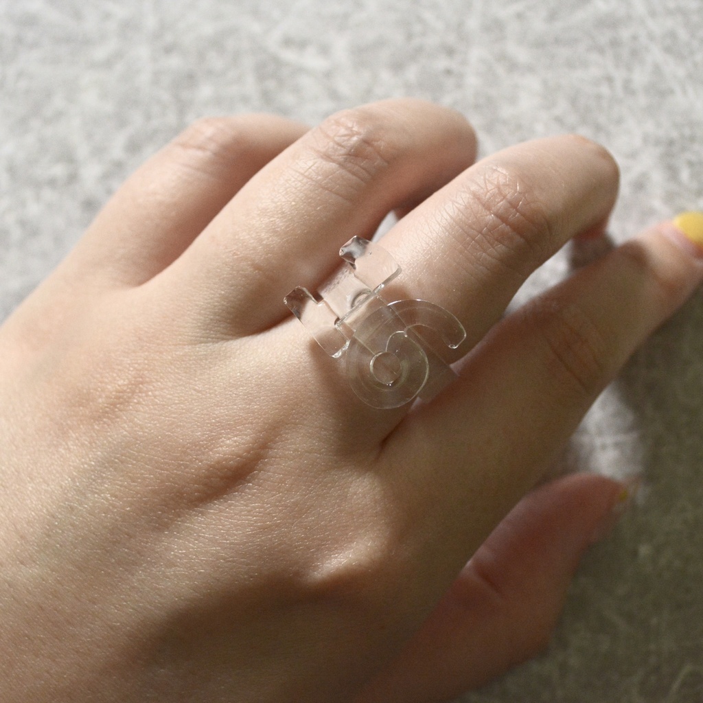 ナンバリング【好きな数字やアルファベットが選べるリング】