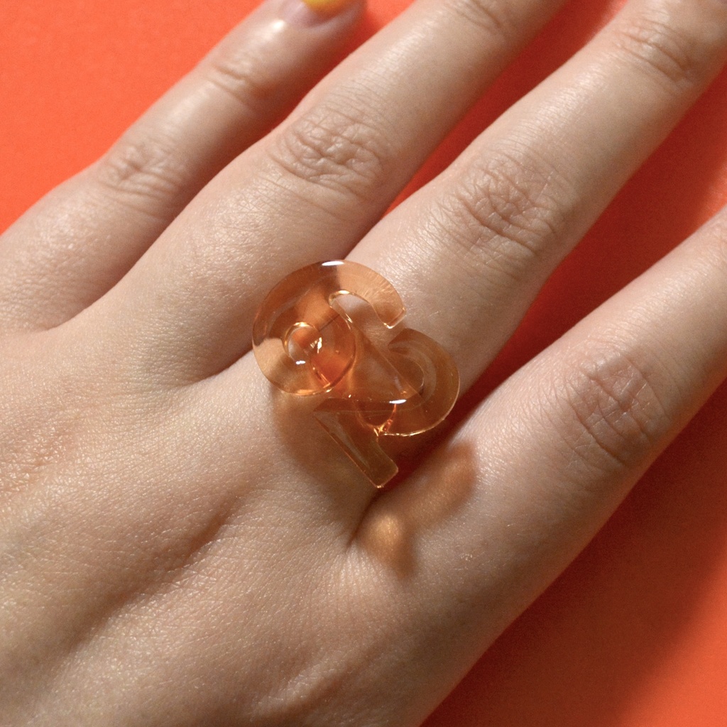 ナンバリング【好きな数字やアルファベットが選べるリング】