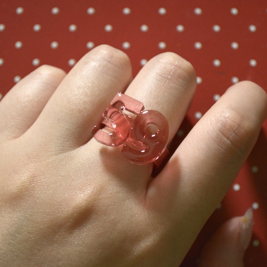 ナンバリング【好きな数字やアルファベットが選べるリング】