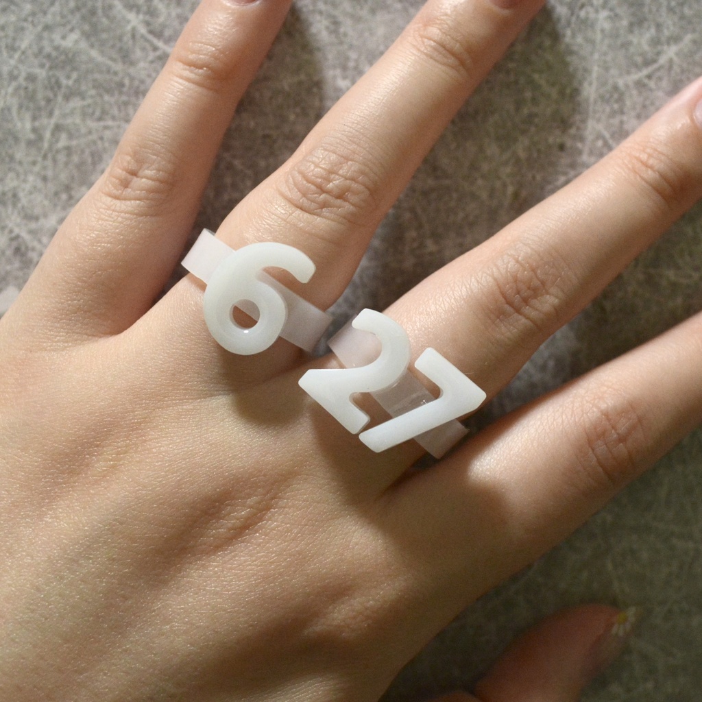 ナンバリング【好きな数字やアルファベットが選べるリング】