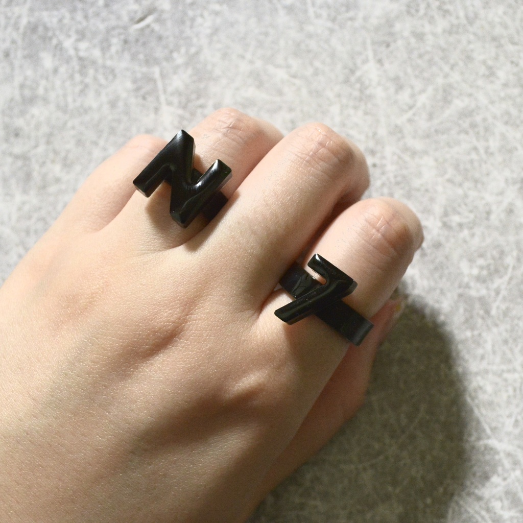 ナンバリング【好きな数字やアルファベットが選べるリング】