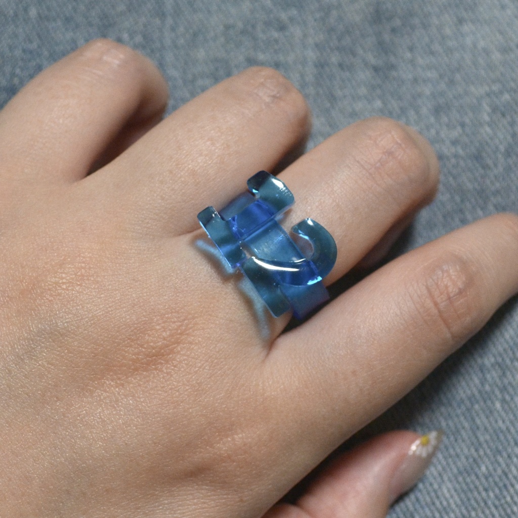 ナンバリング【好きな数字やアルファベットが選べるリング】