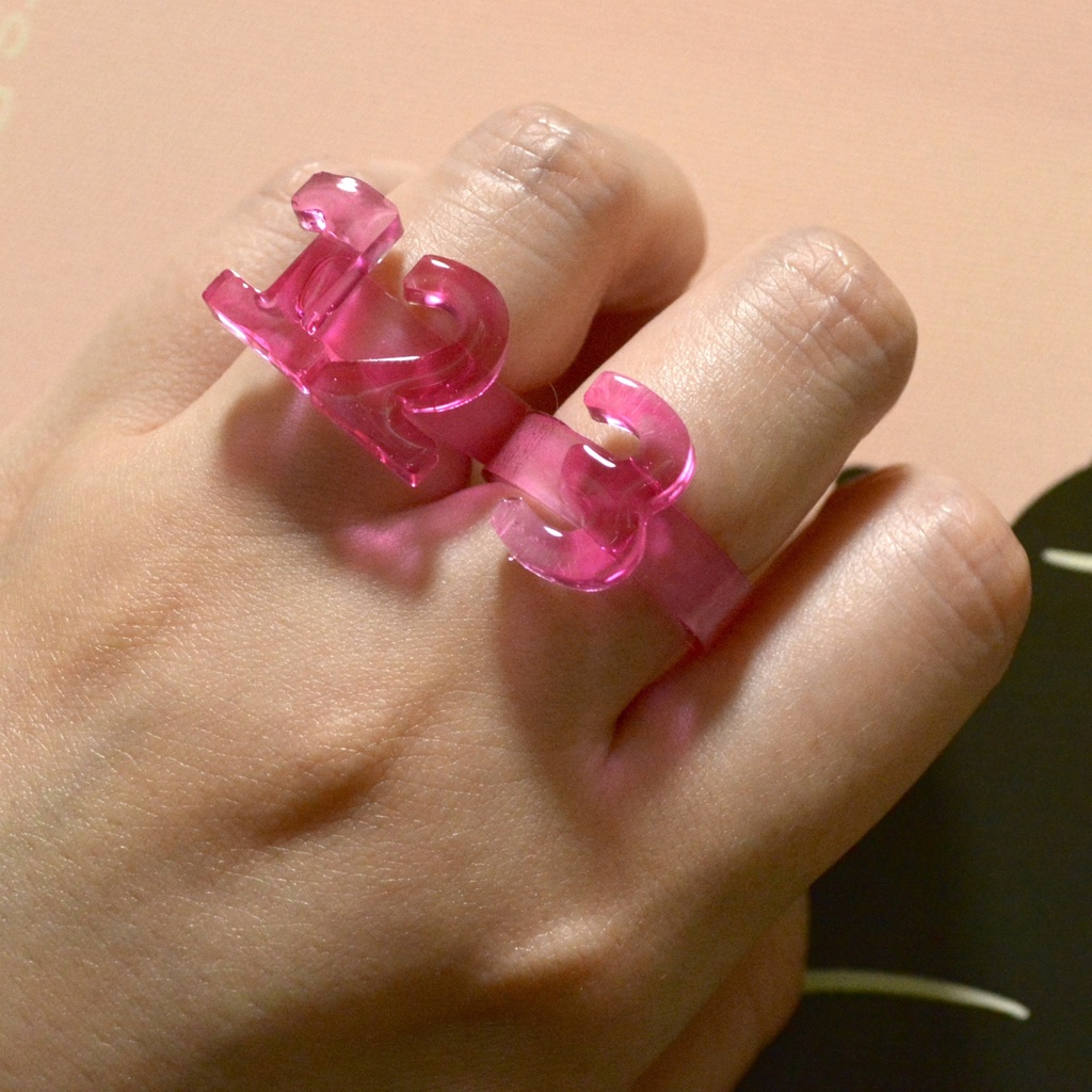 ナンバリング【好きな数字やアルファベットが選べるリング】