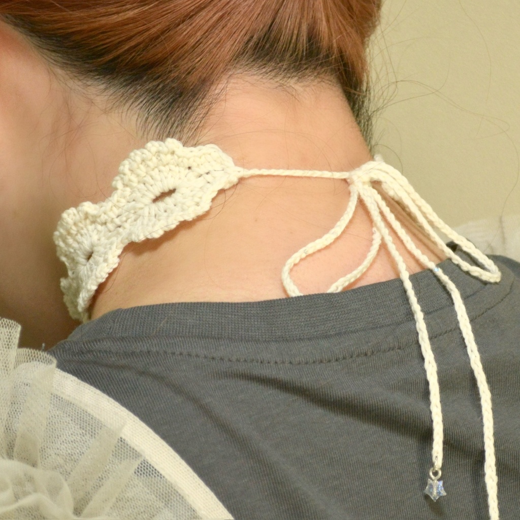 【2way】白夜の星空レース編みチョーカー