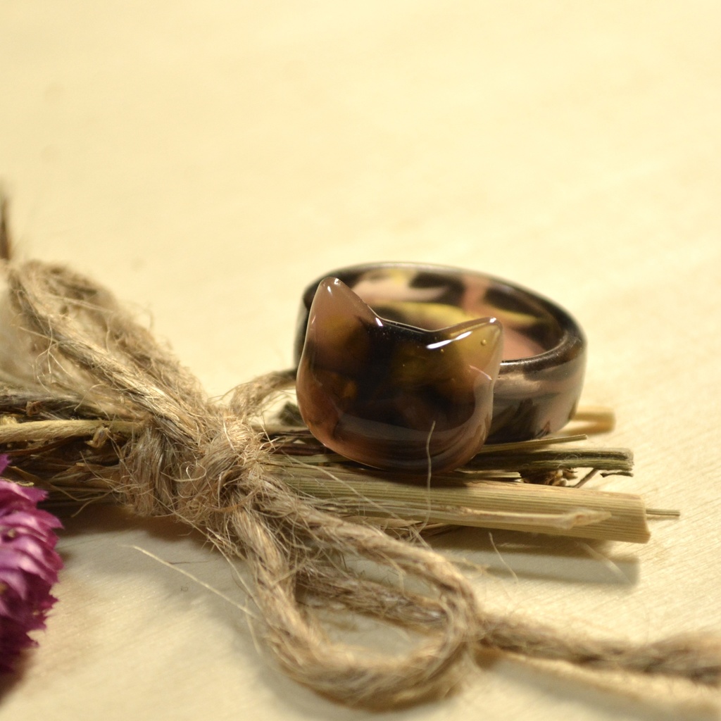 べっ甲キャットリング