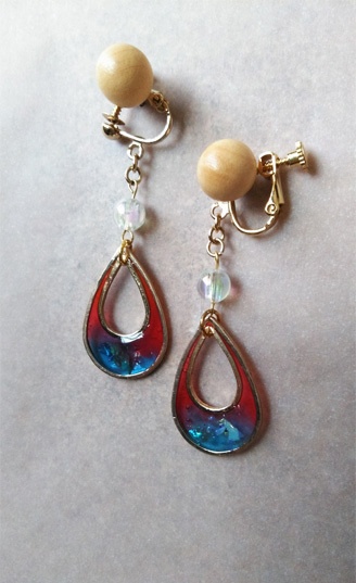 耳飾り 朝焼けのお守り