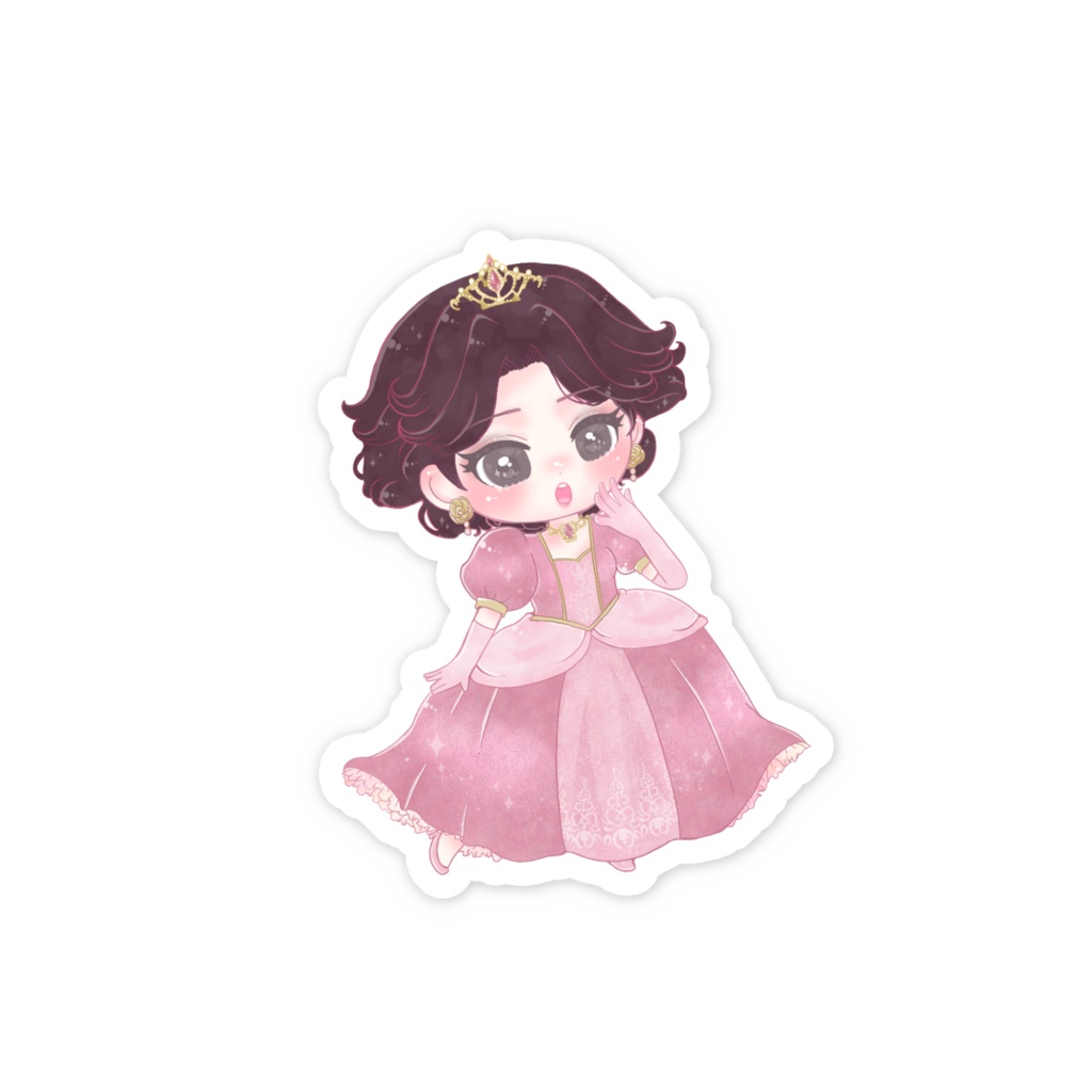 プリンセスカイリ 2025 ふわふわドリーミー(ときめき) スマホステッカー【5th Anniversary】