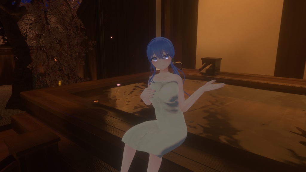 【VRChatアバター向け衣装】お風呂用タオル【ウルフェリア対応】