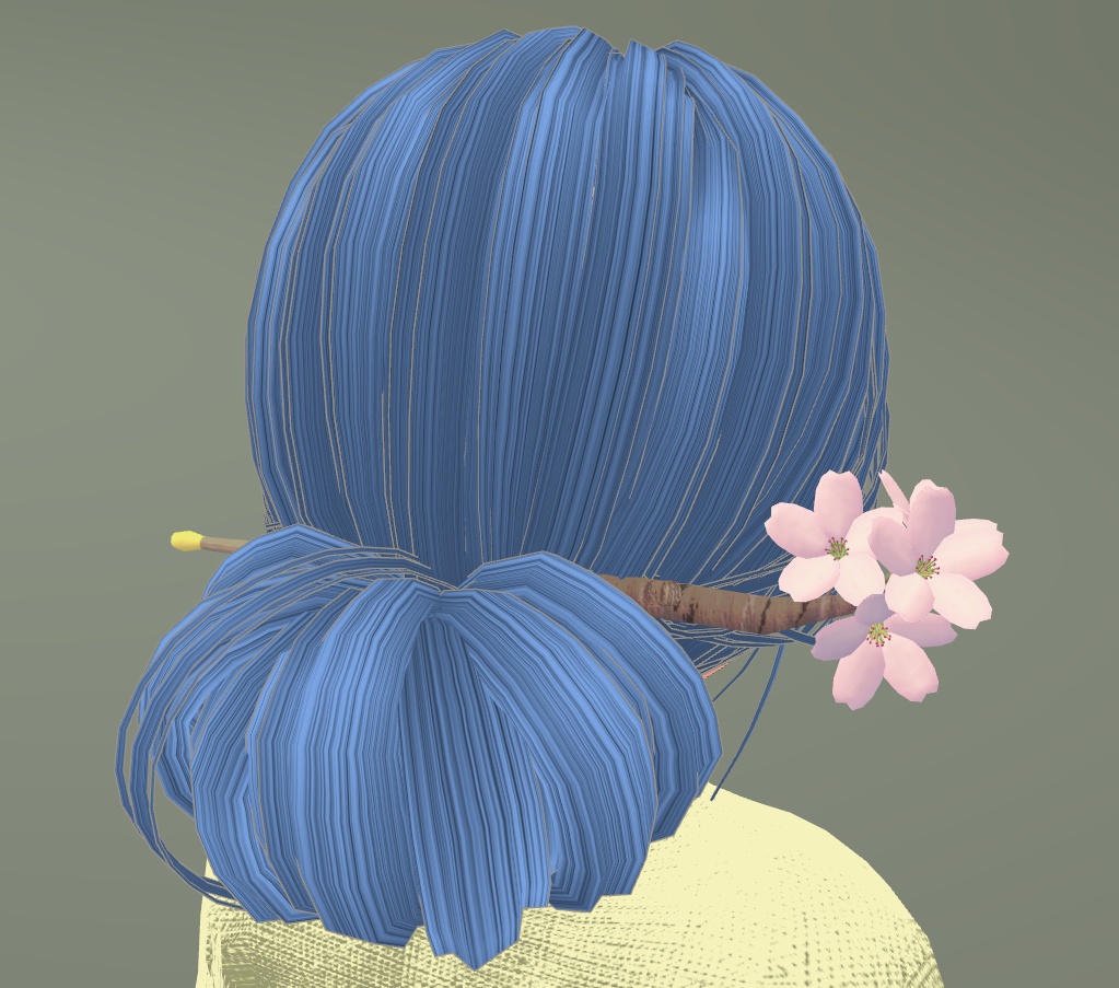 【3Dモデル】桜のかんざし