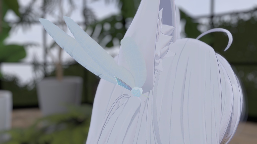 【3Dモデル】羽根の髪飾り
